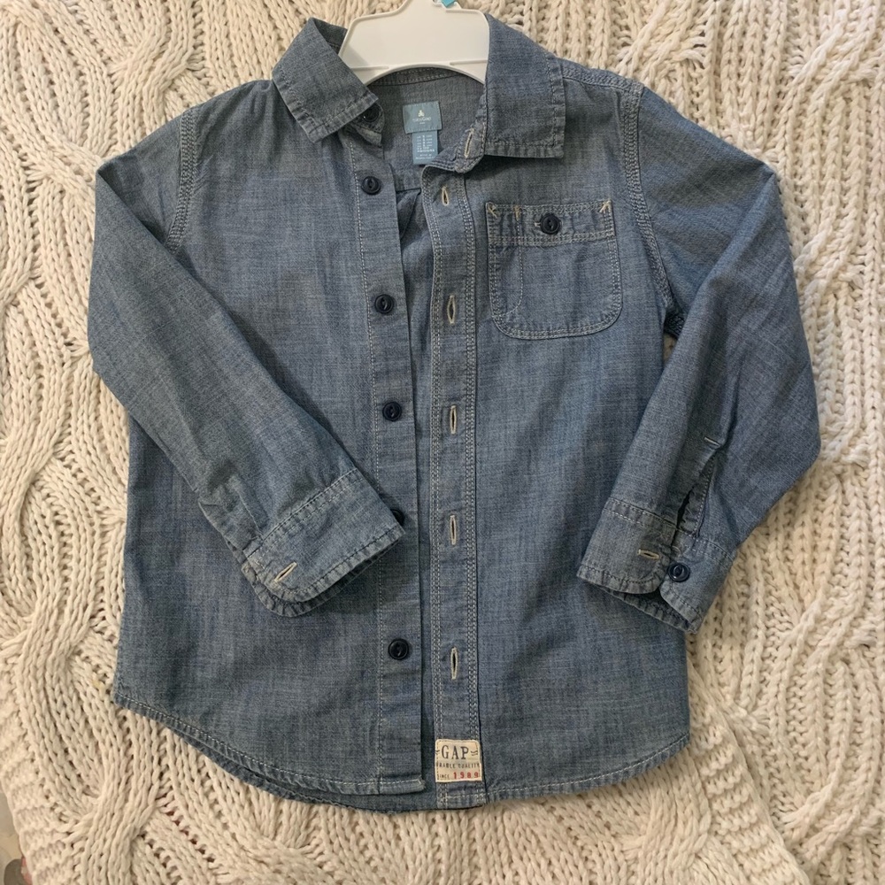 Baby GAP chambray long sleeves 5T